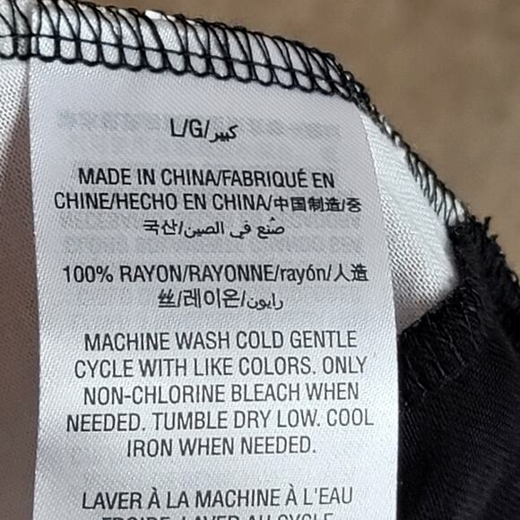 INC International Concepts A Symmetrical Black and White Tank Top Size L - Picture 6 of 7